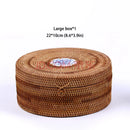 Axyaa Handwoven Rattan Storage Box Tea Food Container Organiser.