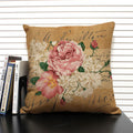 Axyaa Flower Print Cushion Cover: Decorative Sofa Throw Pillow for Home Décor & Comfort.