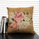 Axyaa Flower Print Cushion Cover: Decorative Sofa Throw Pillow for Home Décor & Comfort.