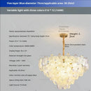 Axyaa French Flower Chandelier Bedroom Dining Room Crystal Lamp