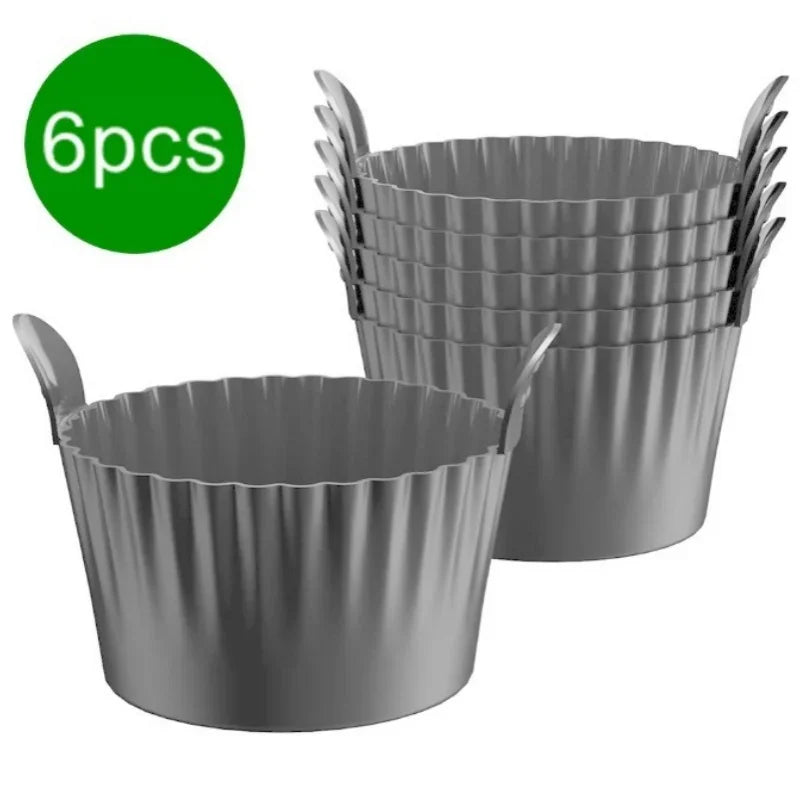 Axyaa Silicone Basket Muffin Cup Mold for Air Fryer, Oven, Microwave.