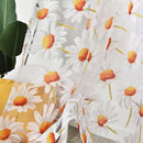 Axyaa White Daisy Sheer Window Curtain Drape for Living Room Floral Home Decor
