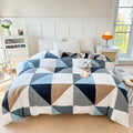 Axyaa Striped Cotton Duvet Cover for Queen/King Size Double Bed - Single Bed Kids Cover