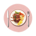 Axyaa Christmas Black Round Woven Placemats Set for Kitchen Tables - 6PCS
