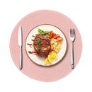 Axyaa Christmas Black Round Woven Placemats Set for Kitchen Tables - 6PCS