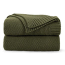 Axyaa Christmas Cable Knit Throw Blanket - Soft Cozy Sofa Decor - Gift-Quality Warmth