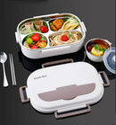 Axyaa Stainless Steel Thermal Lunch Box with Large Capacity and Leak-Proof Soup Bowl