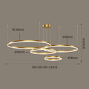 Axyaa Nordic Modern LED Ring Chandelier for Living Room, Study, Bedroom, and Dining Room
