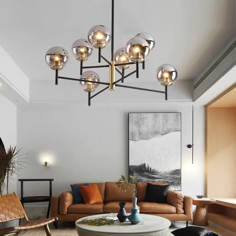 Axya Nordic Chandelier: Elegant Wrought Iron Ceiling Lamp for Home Lighting Fixtures