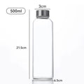 Axyaa Glass Bottle with Stainless Steel & Bamboo Lid