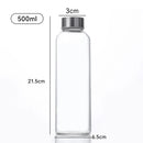 Axyaa Glass Bottle with Stainless Steel & Bamboo Lid