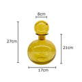 Axyaa Glass Ball Cap Vase: Modern Home Decor Desk Floral Hydroponics Arrangement