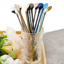 Axyaa Stainless Steel Straw Spoon Set - Reusable Metal Straw & Spoon for Smoothie Drinking