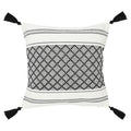 Axyaa Tufted Knit Tassel Cushion Cover 45x45cm Linen Throw Pillowcase