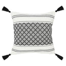 Axyaa Tufted Knit Tassel Cushion Cover 45x45cm Linen Throw Pillowcase