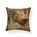 Axyaa Watercolor Rooster Pattern Pillowcase Home Decor Throw Cushion Cover
