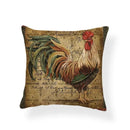 Axyaa Watercolor Rooster Pattern Pillowcase Home Decor Throw Cushion Cover