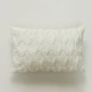Axyaa White Plush Sofa Pillow Cover 30x50 Soft Rectangular Cushion Case