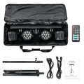 Axyaa RGBW LED Par Lights with Carry Bag for Concerts and Events