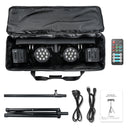 Axyaa RGBW LED Par Lights with Carry Bag for Concerts and Events