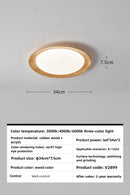 Axyaa Wood Grain LED Ceiling Light for Home Decor