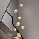 Axyaa Nordic LED Chandelier Modern Irregular Lampshade Living Room Decor