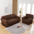Axyaa Seersucker Universal Sofa Cover Slipcover Elastic Thickening - Fits Most Sofas