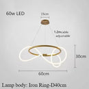 Axyaa Nordic Golden Chandelier LED Pendant Light for Restaurant