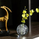 Axyaa Crystal Glass Small Mouth Vase for Flower Arrangement and Decor