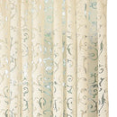 Axyaa Luxury Floral Jacquard Tulle Eyelet Curtains - European Style for Living Room