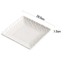 Axyaa Relief Flower Ceramic Square Plate Steak Dessert Snack Plate Molecular Cuisine