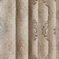 Axyaa Light Brown Floral Jacquard Curtain, European Style for Living Room, Home Balcony.