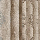 Axyaa Light Brown Floral Jacquard Curtain, European Style for Living Room, Home Balcony.