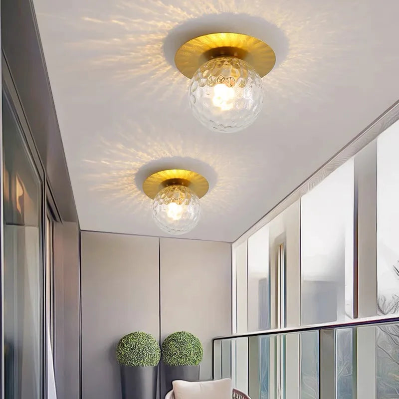 Axyaa Modern LED Crystal Ceiling Light for Bedroom, Corridor, and Bar Decor