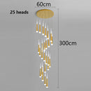 Axyaa Staircase Chandeliers Pendant Light Lamps Modern Home Decor LED Lights