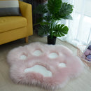 Axyaa Cat Paw Pattern Plush Carpet for Home Living Room
