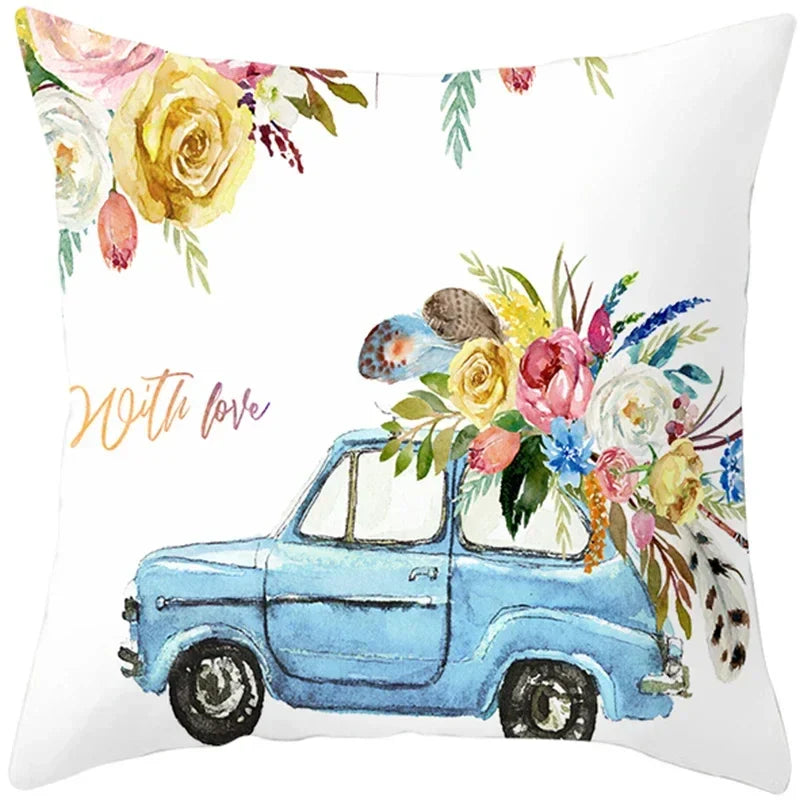 Axyaa Valentine's Day Parchment Pillow Set for Home Sofa, Square Pillowcase