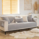 Axyaa Imitation Rabbit Fur Sofa Cover, Plush Slipcover for Modern Living Room Decor