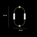 Axyaa Gold Tube Floor Lamp - Modern Minimalist Nordic LED Light