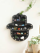 Axyaa Lotus Moon Butterfly Essential Oil Crystal Display Wall Shelf - Gothic Boho Home Decor