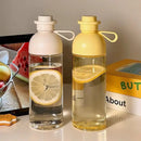 Axyaa Portable Transparent Plastic Bottle with Lid for Cold Drinks & Coffee