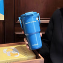 Axyaa Stainless Steel Double Drinking Thermos Vacuum Tumbler with Straw Cup