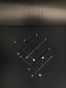 Axyaa Modern Round Tube LED Chandelier for Home Interior Lighting