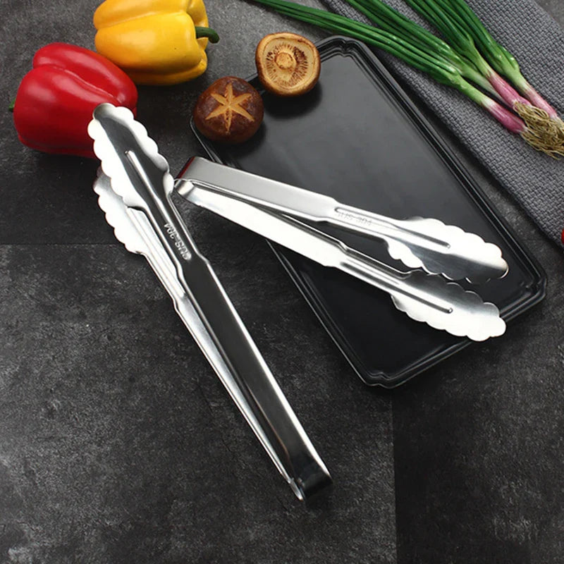 Axyaa Stainless Steel Food Tongs: Barbecue & Buffet Essential