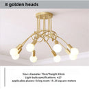 Axyaa Vintage Industrial Chandelier Semi Flush Mount Ceiling Lamp