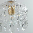 Axyaa Gold LED Crystal Glass Wall Sconce - Modern Nordic Bedroom Balcony Lamp