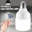 Axyaa Sound Sensor LED Bulb, E27 Garage Lamp Cold White for Stairs, Pathway, Warehouse