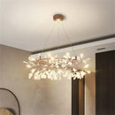 Axyaa Nordic Firefly LED Chandelier in Rose Gold/Black for Dining Room & Restaurant
