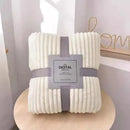 Axyaa Beige Coral Fleece Blanket - Soft, Warm Bedspread & Sofa Cover