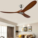 Axyaa Industrial Vintage Ceiling Fan with Remote Control - Retro Wood Blower